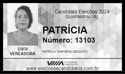 Candidato PATRÍCIA 2024 - GUAPIMIRIM - Eleições