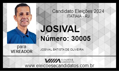 Candidato JOSIVAL 2024 - ITATIAIA - Eleições