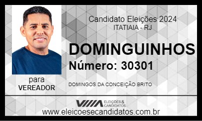 Candidato DOMINGUINHOS 2024 - ITATIAIA - Eleições