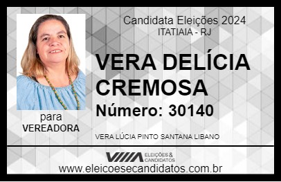 Candidato VERA DELÍCIA CREMOSA 2024 - ITATIAIA - Eleições