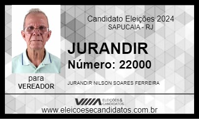 Candidato JURANDIR 2024 - SAPUCAIA - Eleições