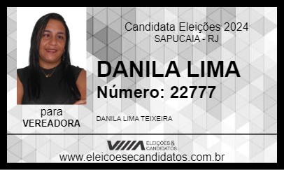 Candidato DANILA LIMA 2024 - SAPUCAIA - Eleições