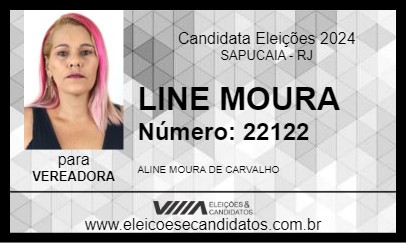 Candidato LINE MOURA 2024 - SAPUCAIA - Eleições