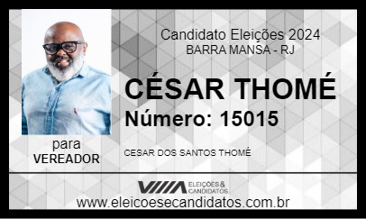 Candidato CÉSAR THOMÉ 2024 - BARRA MANSA - Eleições