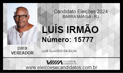 Candidato LUÍS IRMÃO 2024 - BARRA MANSA - Eleições