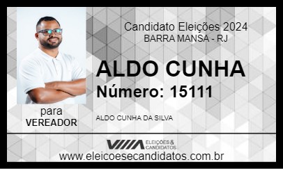 Candidato ALDO CUNHA 2024 - BARRA MANSA - Eleições