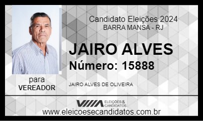 Candidato JAIRO ALVES 2024 - BARRA MANSA - Eleições