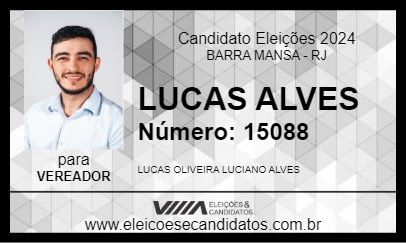 Candidato LUCAS ALVES 2024 - BARRA MANSA - Eleições