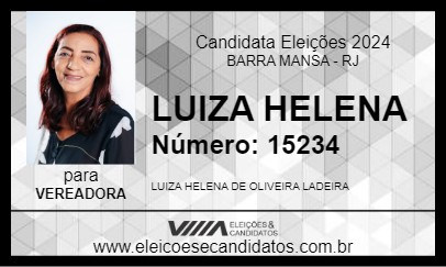 Candidato LUIZA HELENA 2024 - BARRA MANSA - Eleições