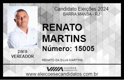 Candidato RENATO MARTINS 2024 - BARRA MANSA - Eleições