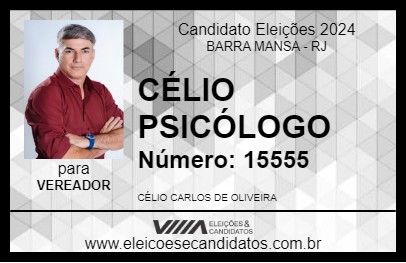 Candidato CÉLIO PSICÓLOGO 2024 - BARRA MANSA - Eleições