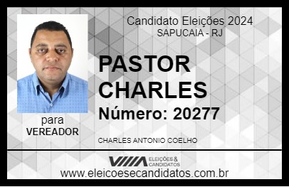 Candidato PASTOR CHARLES 2024 - SAPUCAIA - Eleições