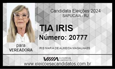 Candidato TIA IRIS 2024 - SAPUCAIA - Eleições