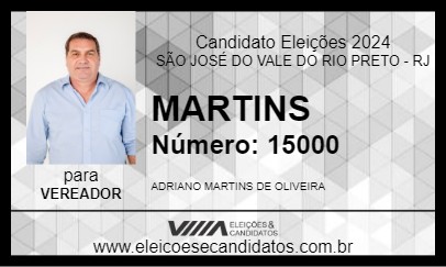 Candidato MARTINS 2024 - SÃO JOSÉ DO VALE DO RIO PRETO - Eleições