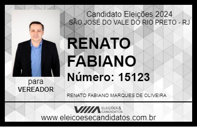 Candidato DR. FABIANO OLIVEIRA 2024 - SÃO JOSÉ DO VALE DO RIO PRETO - Eleições