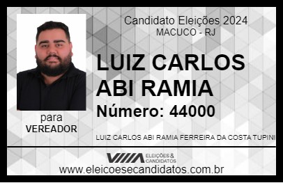 Candidato LUIZ CARLOS ABI RAMIA 2024 - MACUCO - Eleições