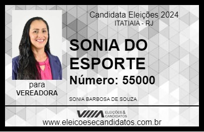 Candidato SONIA DO ESPORTE 2024 - ITATIAIA - Eleições