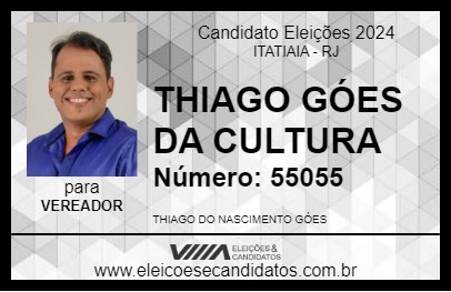 Candidato THIAGO GÓES DA CULTURA 2024 - ITATIAIA - Eleições