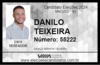 Candidato DANILO TEIXEIRA 2024 - MACUCO - Eleições