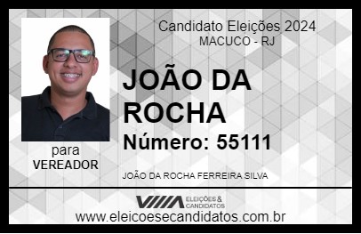 Candidato JOÃO DA ROCHA 2024 - MACUCO - Eleições