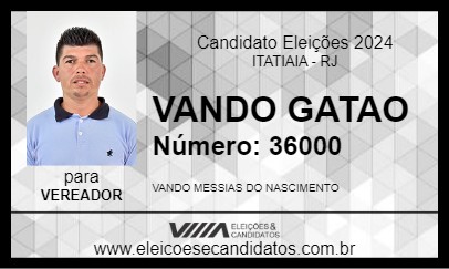 Candidato VANDO GATAO 2024 - ITATIAIA - Eleições