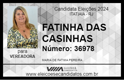 Candidato FATINHA DAS CASINHAS 2024 - ITATIAIA - Eleições