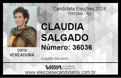 Candidato CLAUDIA SALGADO 2024 - ITATIAIA - Eleições