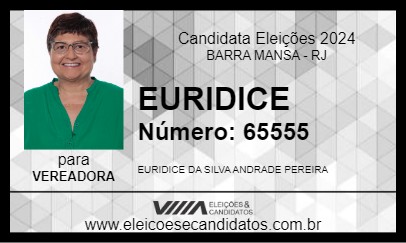 Candidato EURIDICE 2024 - BARRA MANSA - Eleições