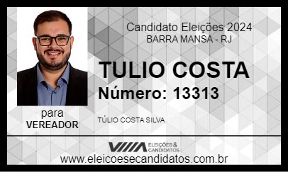 Candidato TULIO COSTA 2024 - BARRA MANSA - Eleições