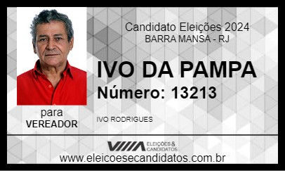 Candidato IVO DA PAMPA 2024 - BARRA MANSA - Eleições