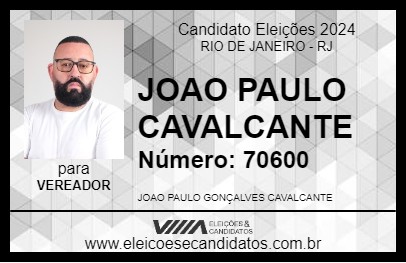 Candidato JOAO PAULO CAVALCANTE 2024 - RIO DE JANEIRO - Eleições