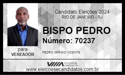 Candidato BISPO PEDRO 2024 - RIO DE JANEIRO - Eleições