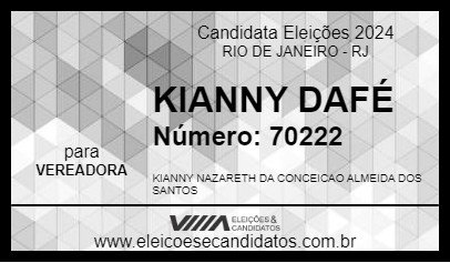 Candidato KIANNY DAFÉ 2024 - RIO DE JANEIRO - Eleições