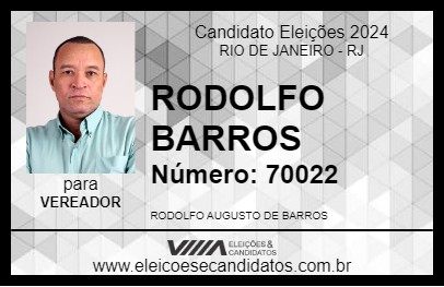 Candidato RODOLFO BARROS 2024 - RIO DE JANEIRO - Eleições