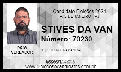 Candidato STIVES DA VAN 2024 - RIO DE JANEIRO - Eleições