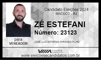 Candidato ZÉ ESTEFANI 2024 - MACUCO - Eleições