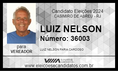 Candidato LUIZ NELSON 2024 - CASIMIRO DE ABREU - Eleições