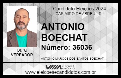 Candidato ANTONIO BOECHAT 2024 - CASIMIRO DE ABREU - Eleições