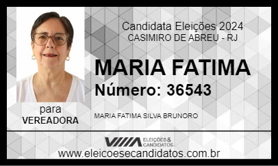 Candidato MARIA FATIMA 2024 - CASIMIRO DE ABREU - Eleições