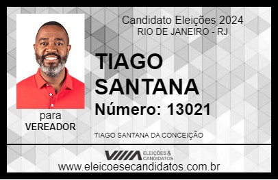 Candidato TIAGO SANTANA 2024 - RIO DE JANEIRO - Eleições