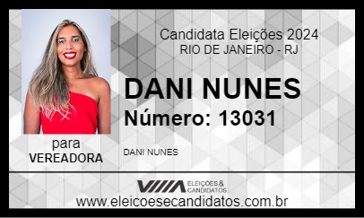 Candidato DANI NUNES 2024 - RIO DE JANEIRO - Eleições