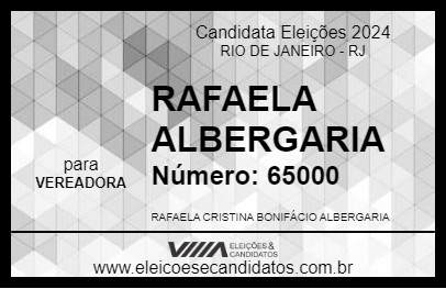 Candidato RAFAELA ALBERGARIA 2024 - RIO DE JANEIRO - Eleições