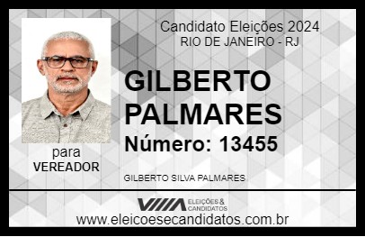 Candidato GILBERTO PALMARES 2024 - RIO DE JANEIRO - Eleições