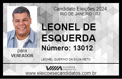 Candidato LEONEL DE ESQUERDA 2024 - RIO DE JANEIRO - Eleições