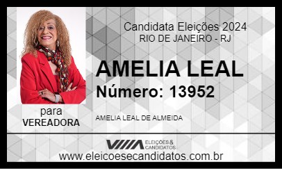 Candidato AMELIA LEAL 2024 - RIO DE JANEIRO - Eleições