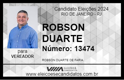 Candidato ROBSON DUARTE 2024 - RIO DE JANEIRO - Eleições