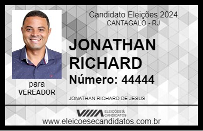 Candidato JONATHAN RICHARD 2024 - CANTAGALO - Eleições