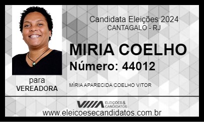 Candidato MIRIA COELHO 2024 - CANTAGALO - Eleições