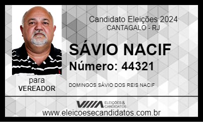 Candidato SÁVIO NACIF 2024 - CANTAGALO - Eleições