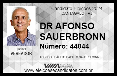 Candidato DR AFONSO SAUERBRONN 2024 - CANTAGALO - Eleições